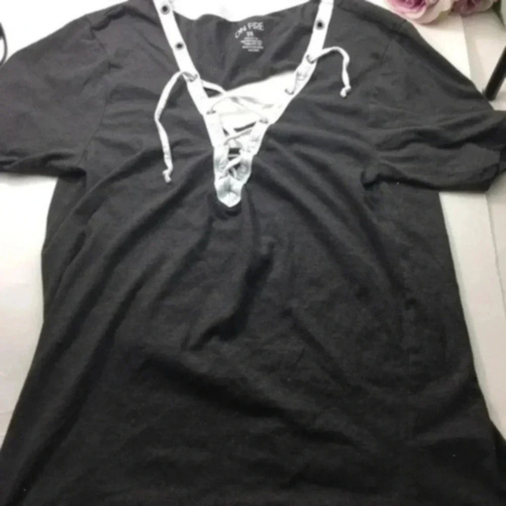 On fire  gray summer top 2X